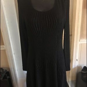 Noir brand black stretch A-line skirt (1003)